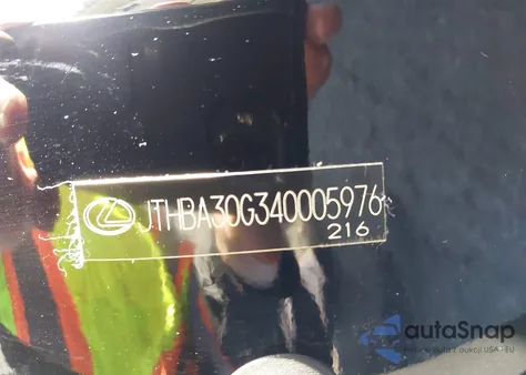 2004 Lexus Es 330 from USA, damaged, VIN JTHBA30G340005976